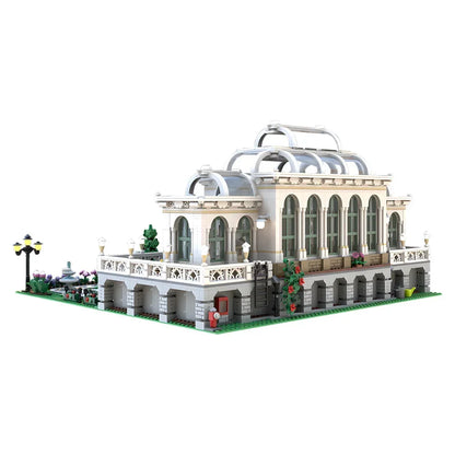 MOC Grand Botanic Palace Garden Building Blocks Fountain Square European Palace Garden Palace Bricks