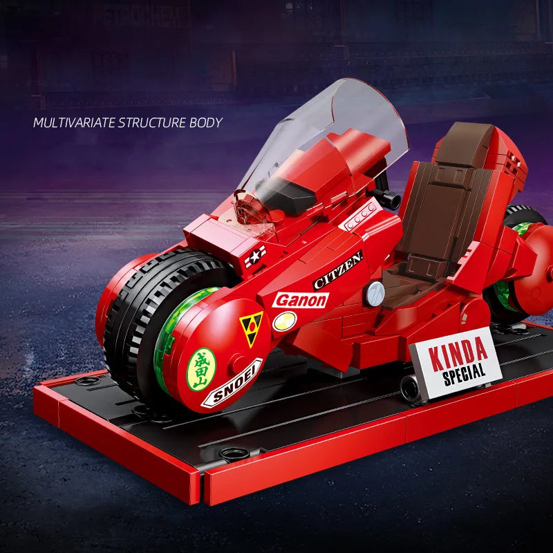 Anime Motorcycle Akiras Building Block Motorbike Model Vehicle Steam Construction Kinda Motor Brick Toy Collection For Gift