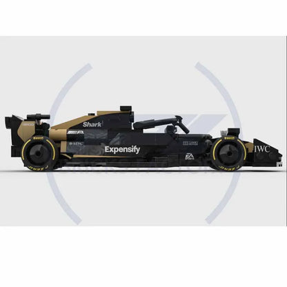 MOC-223044 KICK SAUBER APXGP F1 Racing Building Blocks – 314PCS Checkered Car with Stickers