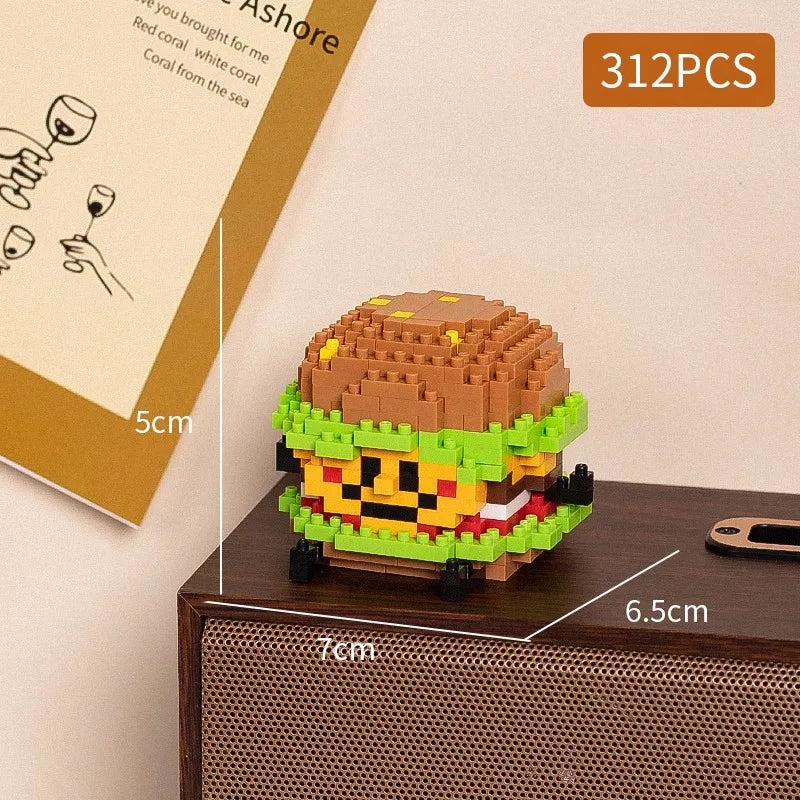 Food styling, mini building block toys, fruit stacking, desktop decoration, collection, collage, cute models, Christmas gifts - CADA BRICKS®