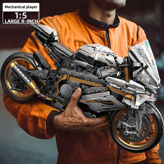 TOYLINX Alloy Motocykl Dekoracje na Pulpit 2045 SZTUK Wyścigowe Klocki Model Zabawki Dla Dzieci Boże Narodzenie Wielkanoc Świąteczny Prezent