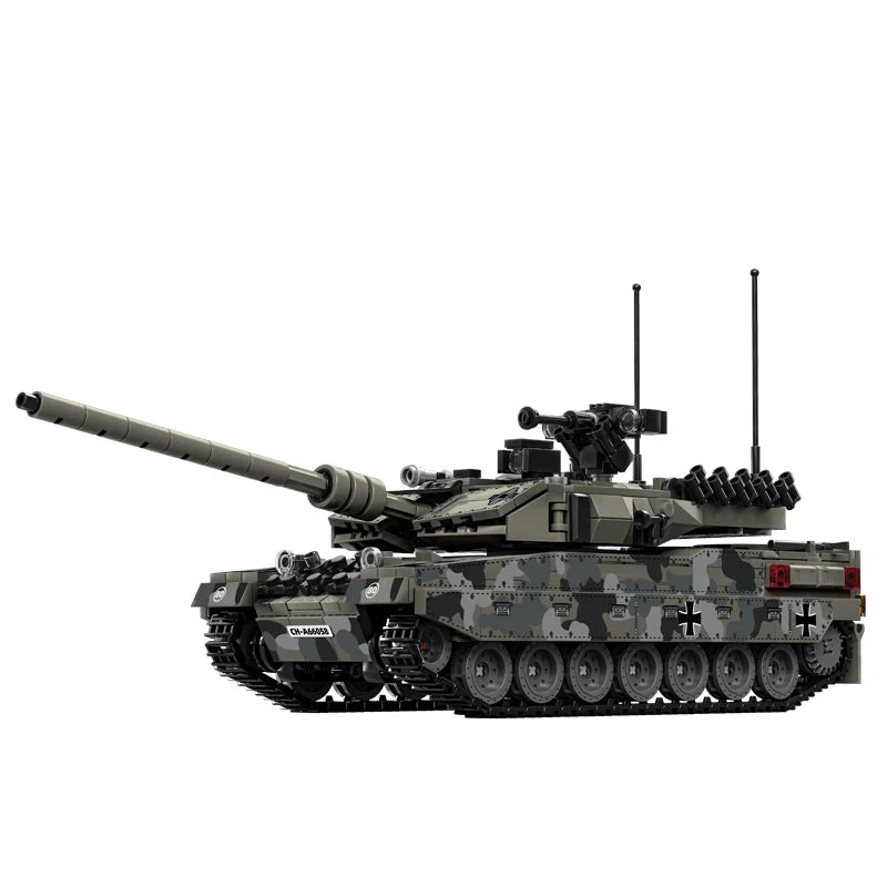 World War 2 WW2 Army Military Soldiers SWAT Leopard 2A7 Main Battle Tank Assemble Building Blocks Bricks Children's Toys Gift - CADA BRICKS®
