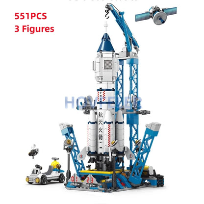 Space Astronaut Spaceman City Building Blocks Shuttle Satellite Rocket Space Station Saturn Figure Bricks Gift for Adult Man