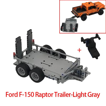 MOC 42126 F-150 Raptor Car Trailer Technical Hitch Crane Platform Hardtop Bumper Roofrack Building Blocks DIY Bricks Toy Gifts - CADA BRICKS®