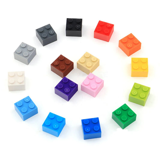 60pcs DIY Building Blocks Thick Figures Bricks 2x2 Dots Educational Creative Size Compatible With 3003 Plastic Toys for Children - CADA BRICKS®