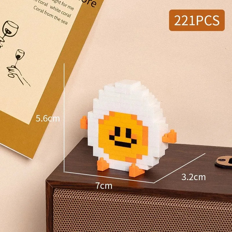 Food styling, mini building block toys, fruit stacking, desktop decoration, collection, collage, cute models, Christmas gifts - CADA BRICKS®
