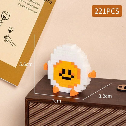 Food styling, mini building block toys, fruit stacking, desktop decoration, collection, collage, cute models, Christmas gifts - CADA BRICKS®