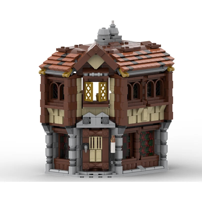 Spot Small Particle MOC-162199 Medieval Tavern Architecture Series Puzzle DIY Creative Toy Ornament Gift