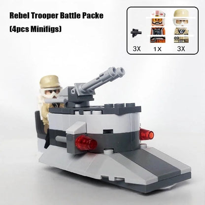 New Dropship Swamp Speeder Soldier Clone Walker Battles Army Packe Building Blocks Toys