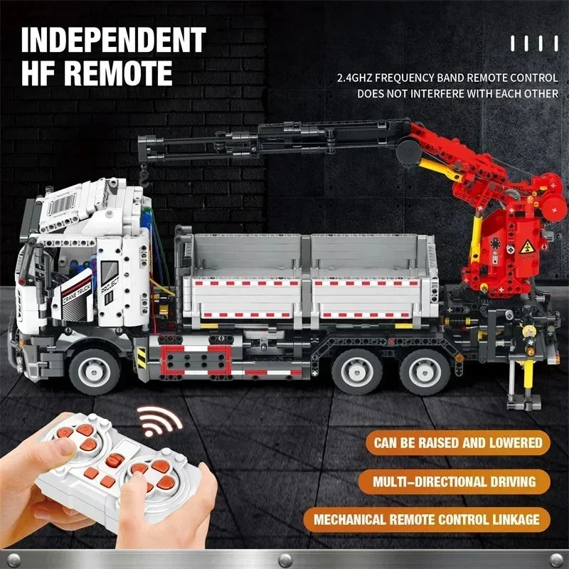 2328PCS Multifunctional Crane Truck Building Blocks Remote Control Engineering Vehicle RC Car Bricks Kids Toys Birthday Gifts - CADA BRICKS®