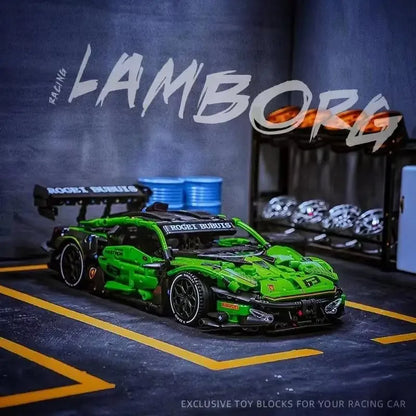 1644PCS Technical Super Speed Lamborghinis Sport Car Building Blocks Famous Race Vehicle Model Assemble Bricks Toys For Children