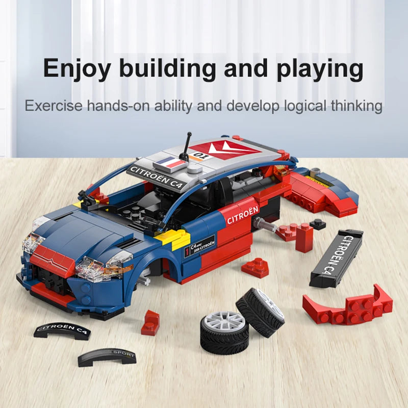 Cada Citroen WRC 2008 Champion Vehicle Building Blocks City Remote Control Racing Car RC Super Sports Car Bricks Toys Boys Gifts - CADA BRICKS®