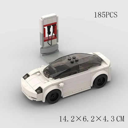 Electric Vehicle Model Car Bricks Expert Technical MOC Teslaed Model3 X S and Cybertruck Building Block Toys Best Birthday Gifts - CADA BRICKS®