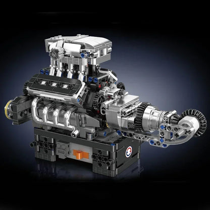 Mould King 10206 Sport Car V8 Engine Building Blocks 737PCS Technical Part MCL Motorized Simulation Model Electrically Bricks