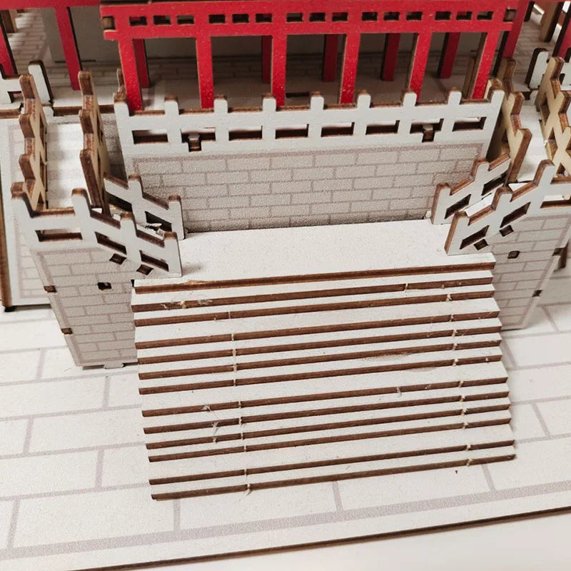 Yueyang Tower Miniature Building Block - Wooden Construction Assembly Model Kit Chinese Architecture Craft Ornament