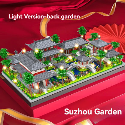 Mini Chinese Famous Architecture Micro Diamond Block China Classic Suzhou Garden 3in1 Building Brick Toy Model For Gift
