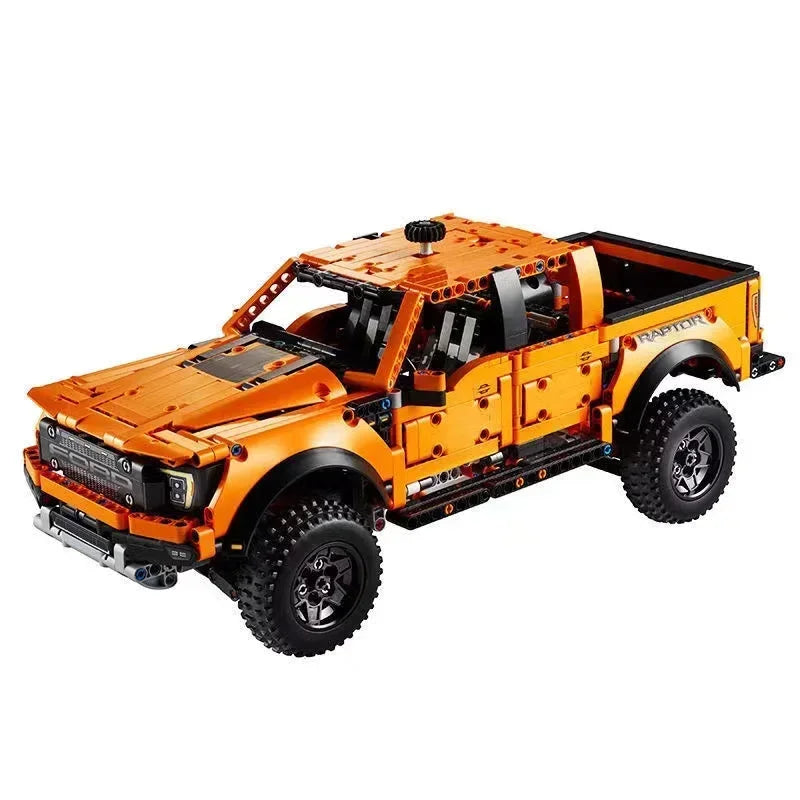 Kreatywny samochód sportowy Ford Raptors F-150 MOC 1379 sztuk techniczny samochód wyścigowy klocki modelarstwo zestaw do samodzielnego montażu prezent dla dorosłych