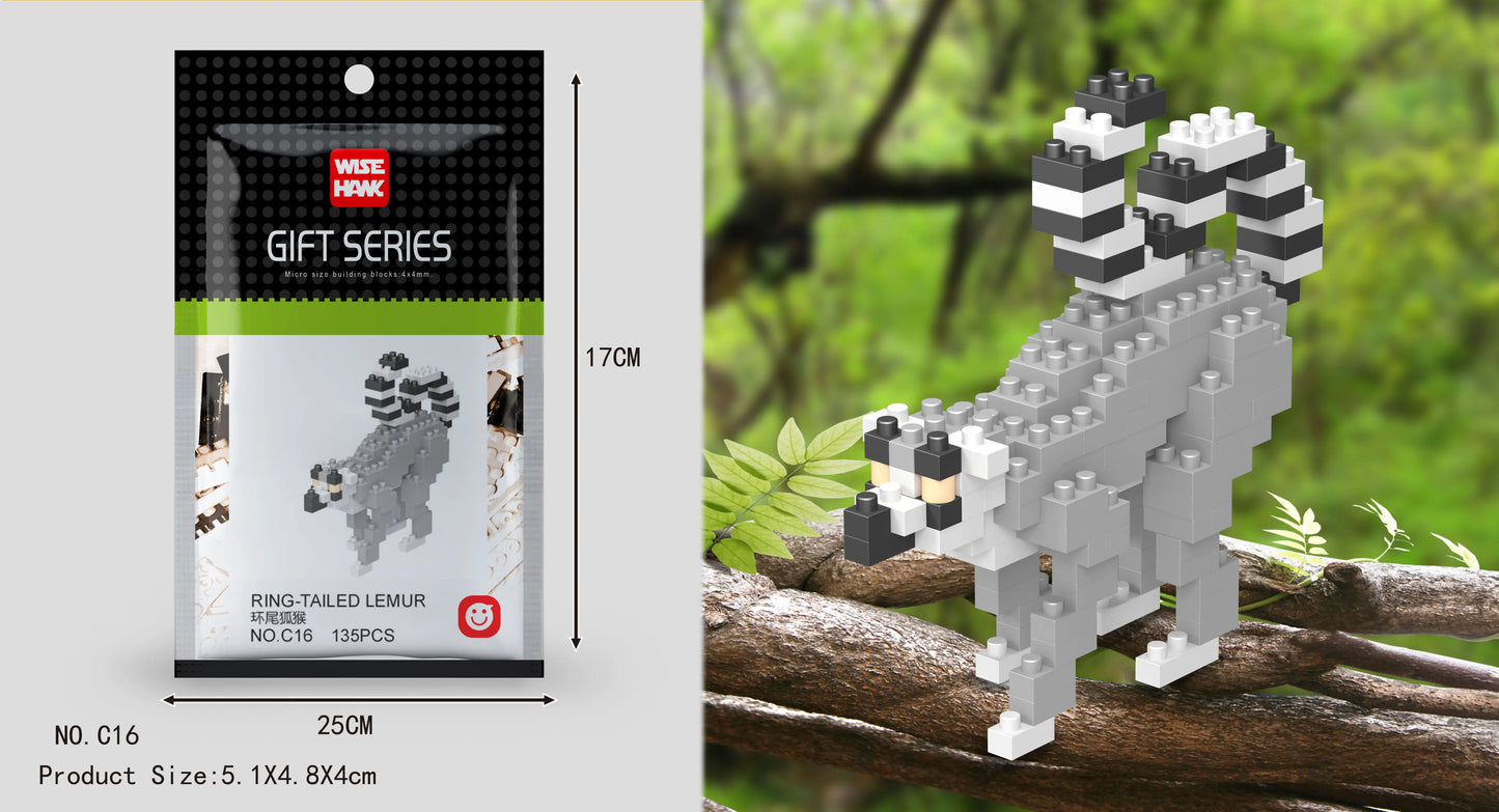 Mini Building Blocks 3D Animal  Diamond Model Micro Bricks Dog Cat Bird Moose Wolf Panda Macaw Toys For Children Birthday Gifts - CADA BRICKS®