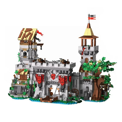 Klocki konstrukcyjne Twierdzy Rycerza Ducha Świętego Architektura MOC Model Zamku Średniowiecznego Puzzle Zabawki dla dorosłych Prezent świąteczny
