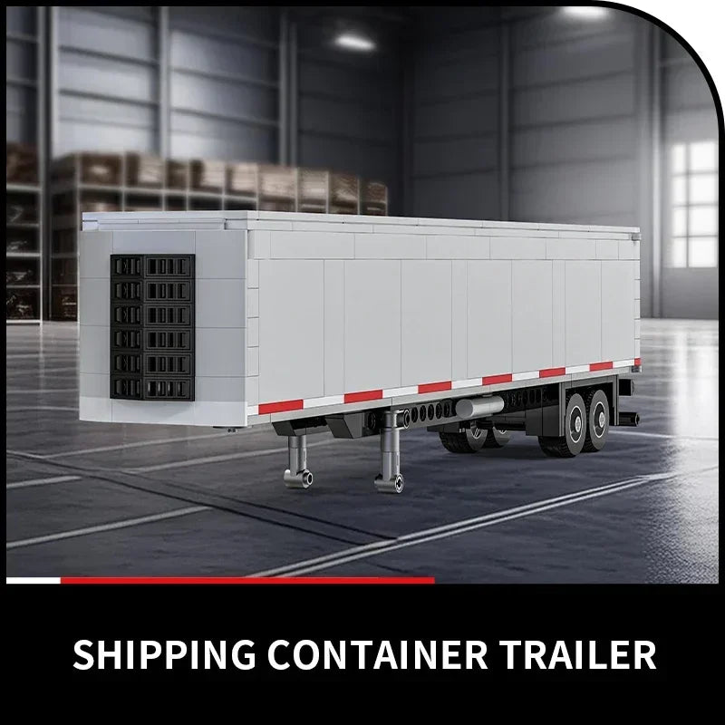 421PCS European Truck Head Building Blocks Connectable Container Trailer Model Bricks Educational DIY Toys For Children's Gifts