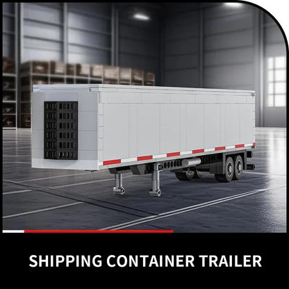 421PCS European Truck Head Building Blocks Connectable Container Trailer Model Bricks Educational DIY Toys For Children's Gifts