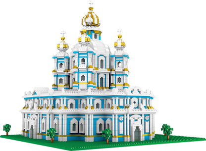3737 szt. Model kościoła Smolny, klocki budowlane, światowej sławy atrakcje, architektoniczny widok ulicy, klocki dla dzieci, zabawki DIY, prezent świąteczny