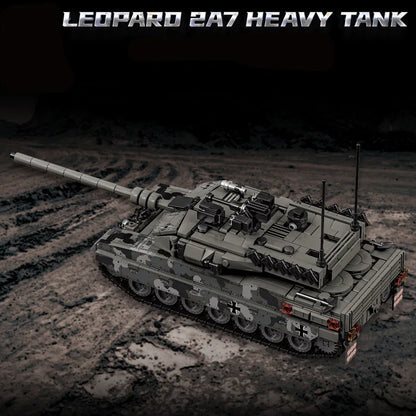 Military WW2 MOC Leopard 2A7 Army Main Battle Tank Soldiers Building Blocks Bricks M1 T90M Tank Set For Children Boys Gifts - CADA BRICKS®