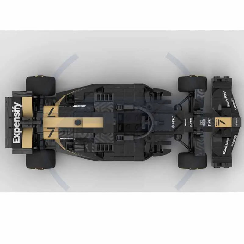 MOC-223044 KICK SAUBER APXGP F1 Racing Building Blocks – 314PCS Checkered Car with Stickers