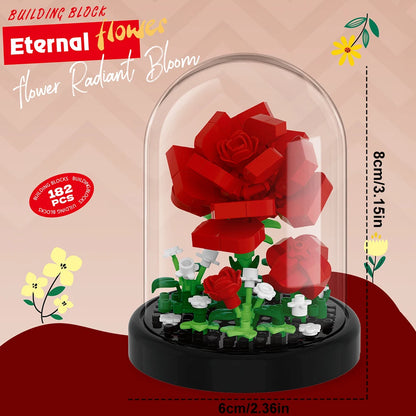 Diy Micro Flower Building Blocks Mini Bricks Particles Eternal Life Flowers Home Decoration Assembling Puzzle Toy Christmas Gift - CADA BRICKS®