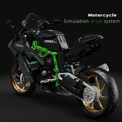 1858 sztuk 1:5 Techniczne Miasto Motocykl Samochód Model Klocki MOC Wyścigi Motocykl Pojazdy Cegły Zabawki dla Dzieci Prezenty T4019