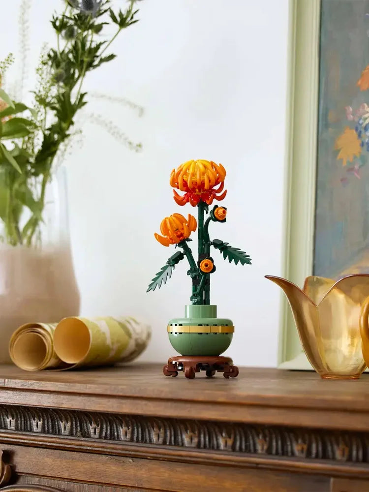 LEGO 10368 Icons Chrysanthemum Flower Decor, Creative Building Set for Adults,Floral Display from The Botanical Collection
