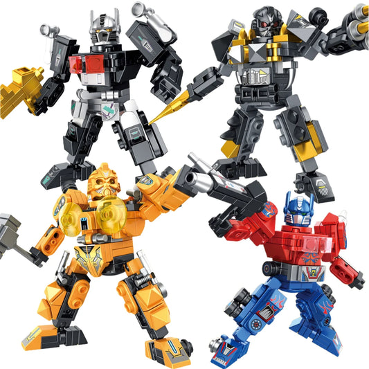 Transformation Robot Car Disney Building blocks Toys Truck head Alloy Edition Anime Mini Model Figures Tank Model For Kids Gifts
