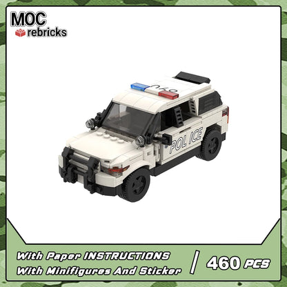 Police Car Explorer MOC Speed Champions City Vehicle Technique Bricks Swat Truck Classic Building Block Model Set DIY Kids Toy