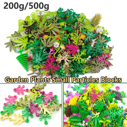 Garden Plants Jungle DIY MOC Building Block Tree/Flower/Grass Assembling Small Particles Bricks Parts Educational Toys Kids Gift
