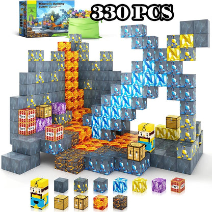 Magnetic Building Block Magnet Cube Mine World Set for Boy Girl Kid Age 3+ DIY Model Children STEM Sensory Toy Christmas Gift - CADA BRICKS®