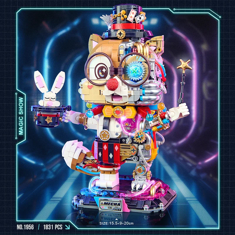 LOZ-1956 Luminous mechanical Squirrel Sorcerer puzzle model assembled children's adult building blocks toy holiday gift - CADA BRICKS®