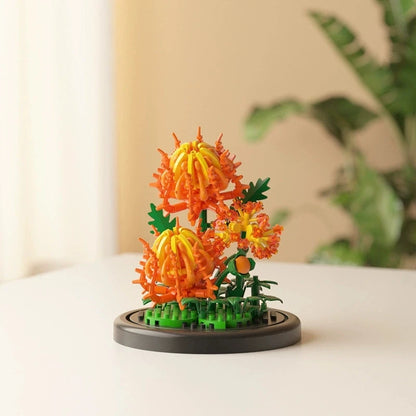 DIY MOC Flower Arrangement Dust Cover Tulip Rose Sunflower Plants Succulents Gardens Building Blocks Model Kids Sets Kits Toys - CADA BRICKS®