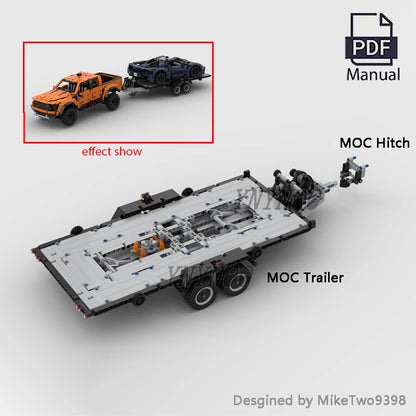 Technical Can Tilted Pickups F-150 Raptor Trailer Model Building Blocks DIY 42126 MOD Bricks Assembly Set Children's Toy Gifts