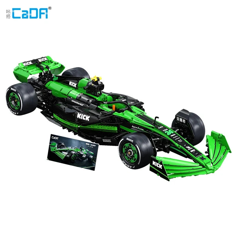 Cada 1:8  MOC Sauber F1 Team C44 Formula-1 F1 Racing Car Number 24 Sports Car Building Blocks City KICK Car Bricks Toys Gift - CADA BRICKS®