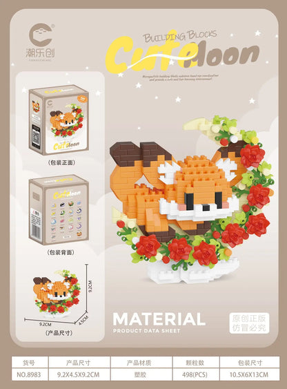 Mini Dog Cat panda raccoon Cute Pet Small Building Block Model Series Ornaments Children's Toy Christmas Birthday Gifts for Kids - CADA BRICKS®