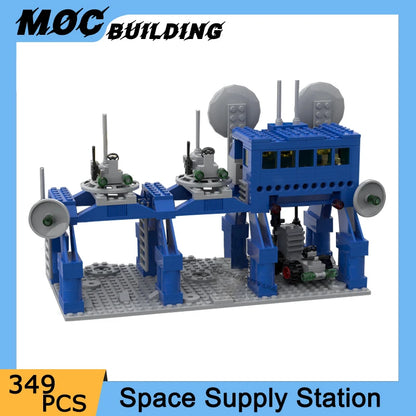 MOC Building Blocks Space Station Series Mobile Launch Control Pod Model Command Supply Base Creative Toys DIY Bricks Xmas Gifts