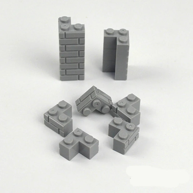 Small Particles Thick Wall Bricks 1x2 1x3 1x4 Dots Bulk Accessories Doors Windows DIY Building Blocks Educational Toy for Kids