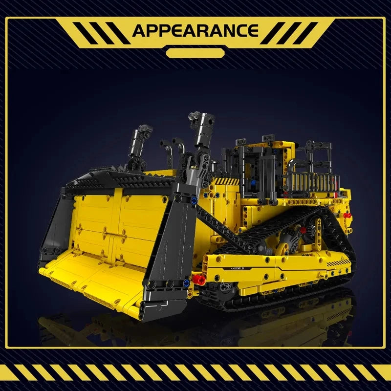 MOULD KING 15084 Technical Remote Control Engineering Truck Vehicle Toys Electric Bulldozer Building Blocks Bricks For Kids Gift