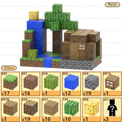 Magnetic Building Block Magnet Cube Mine World Set for Boy Girl Kid Age 3+ DIY Model Children STEM Sensory Toy Christmas Gift - CADA BRICKS®