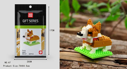 Mini Building Blocks 3D Animal  Diamond Model Micro Bricks Dog Cat Bird Moose Wolf Panda Macaw Toys For Children Birthday Gifts - CADA BRICKS®