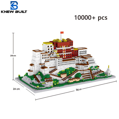 10000 sztuk cegieł Pałac Potala 3D plastikowy model architektoniczny mikro klocki dla dorosłych klocki budowlane zestawy zabawek montaż dekoracji