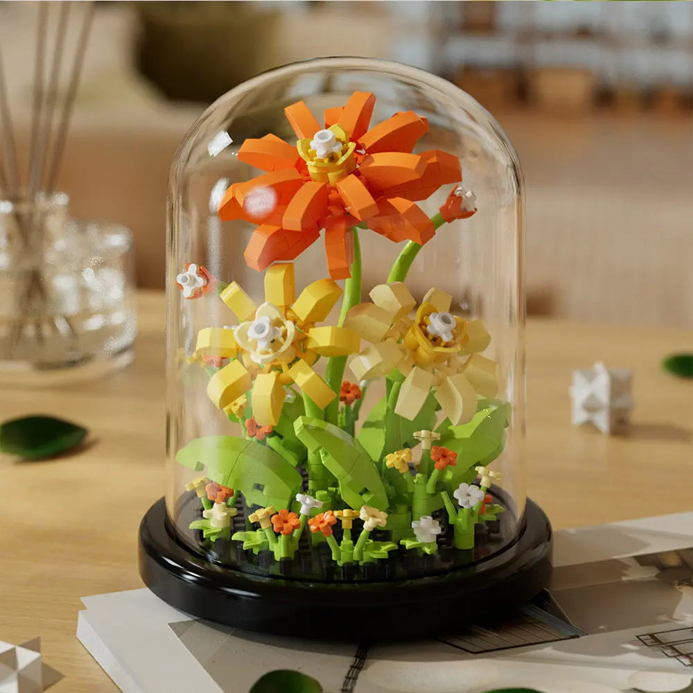 Diy Micro Flower Building Blocks Mini Bricks Particles Eternal Life Flowers Home Decoration Assembling Puzzle Toy Christmas Gift - CADA BRICKS®
