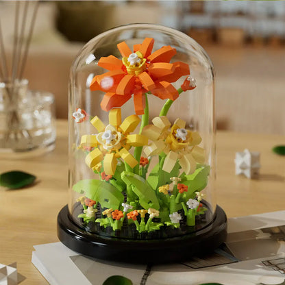 Diy Micro Flower Building Blocks Mini Bricks Particles Eternal Life Flowers Home Decoration Assembling Puzzle Toy Christmas Gift - CADA BRICKS®