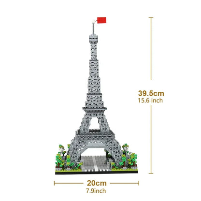 Knew Built 3 Size Choice Paris Eiffel Tower Micro Mini Building Blocks Toy France’s Pride Collectible Decoration and Gift-Worthy - CADA BRICKS®