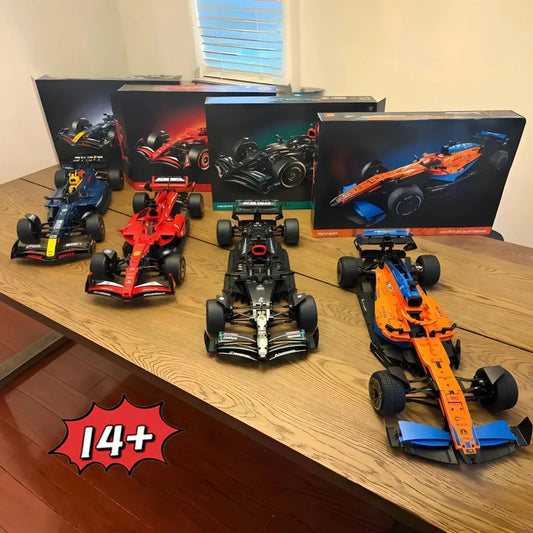 MINISO F1 Racing Series F1 W14 42171 Performance MCL Formula 42141 RB20 F1 42206 SF24 F1 42207 Supercar Model Christmas Gifts